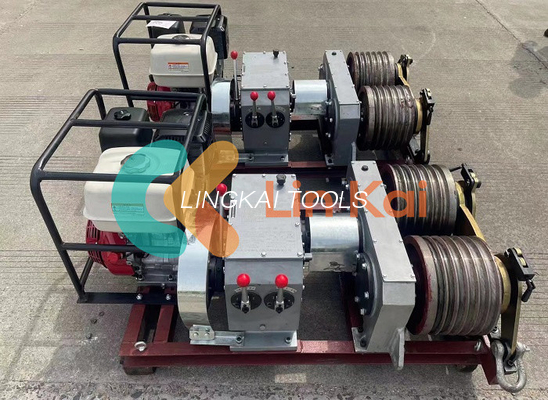 9KW ντίζελ ή βενζίνη με κινητήρα 5t διπλό τόνο τροχού καλωδίου τραβήχτης βιντς