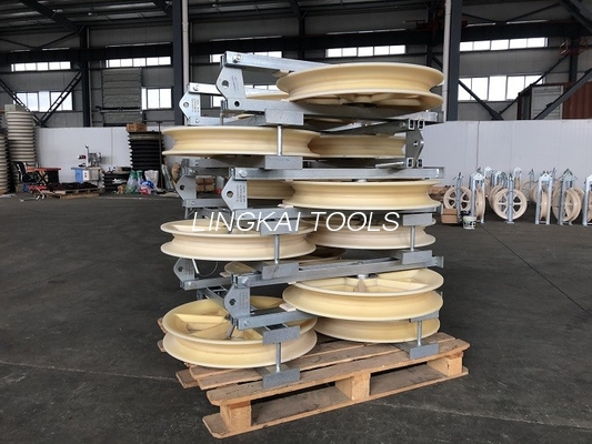 Τρία Sheaves 660mm πειραματικός φραγμός τροχαλιών σχοινιών καλωδίων